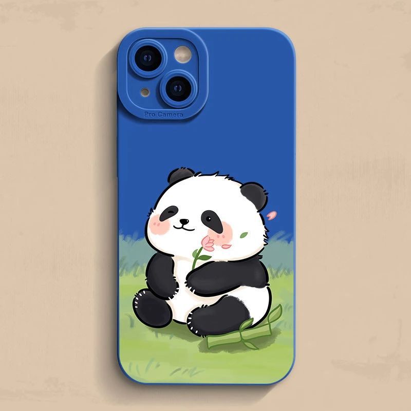 花花熊猫iPhone14手机壳苹果13promax软壳11硅胶全包高级12防摔XS