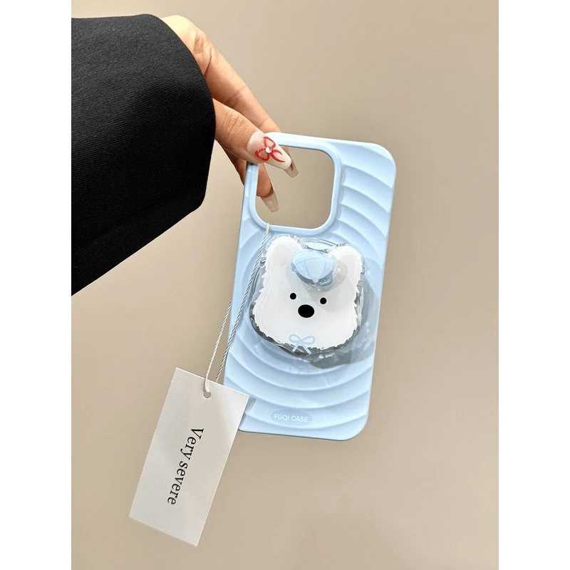 ins卡通狗狗适用iPhone15promax手机壳苹果13/14创意旋转防摔硅胶