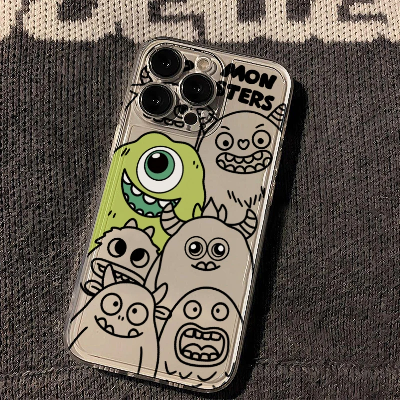 卡通绿怪兽苹果小米oppovivo华为适用iPhone12/13/14/15手机壳软