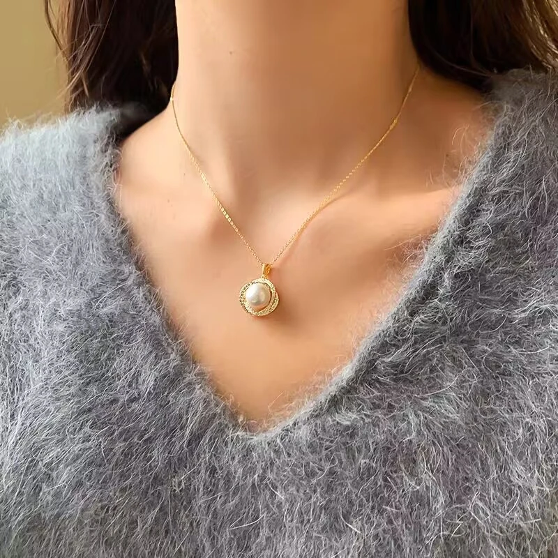 钛钢项链 螺旋珠珠项链女轻奢小众高级感气质锁骨链新款爆款颈链