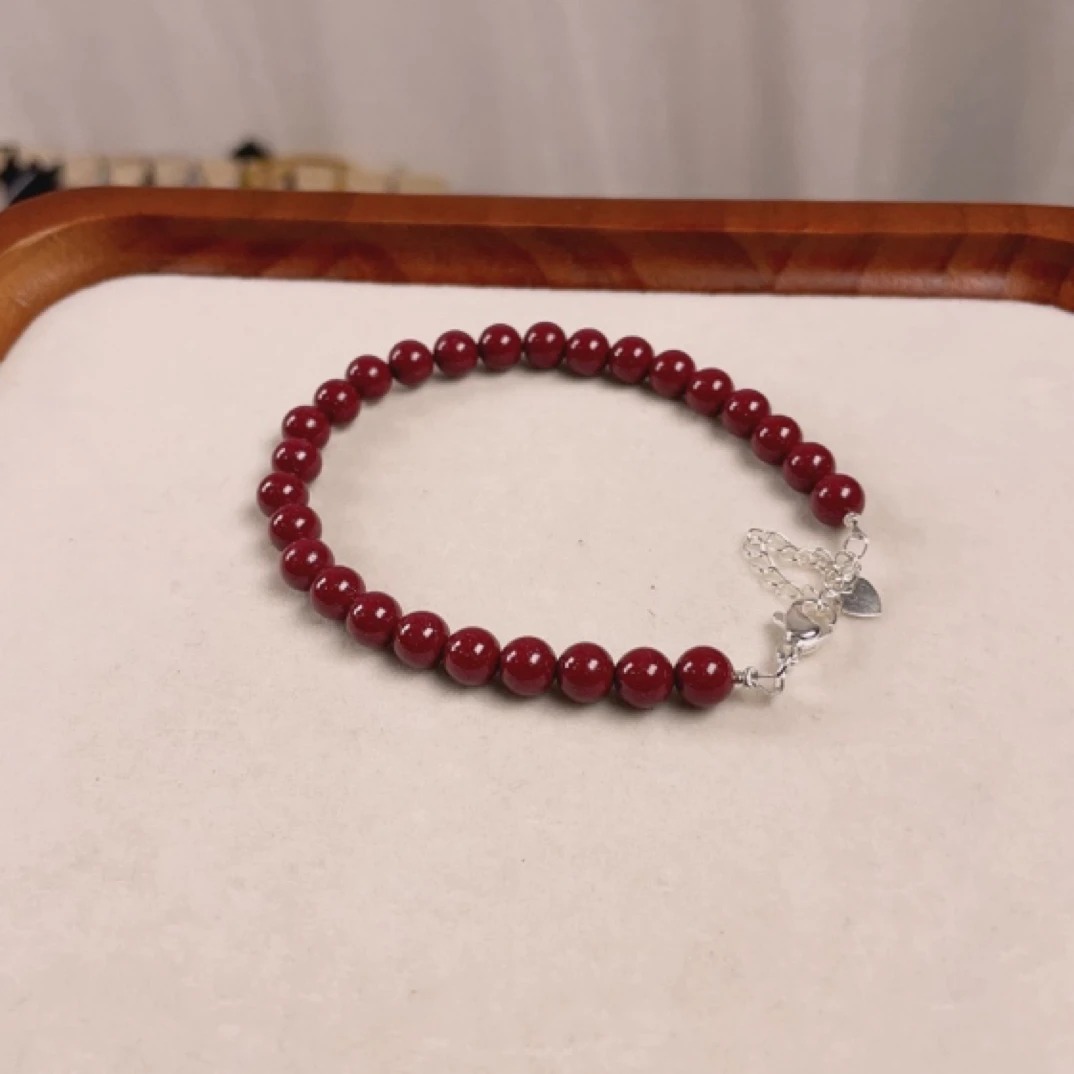 含辰砂工艺品特 原创含辰砂朱砂紫金砂单圈手链卡6mm多样性发一件