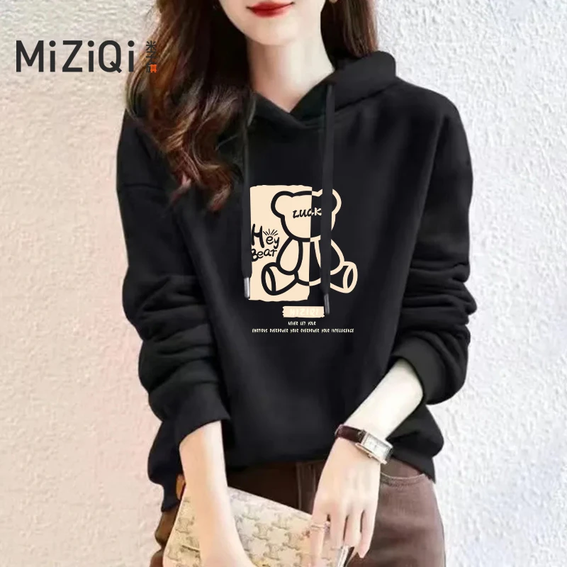 米子旗2025新款情侣卫衣春秋爆款连帽小个子秋款女款秋季休闲上衣