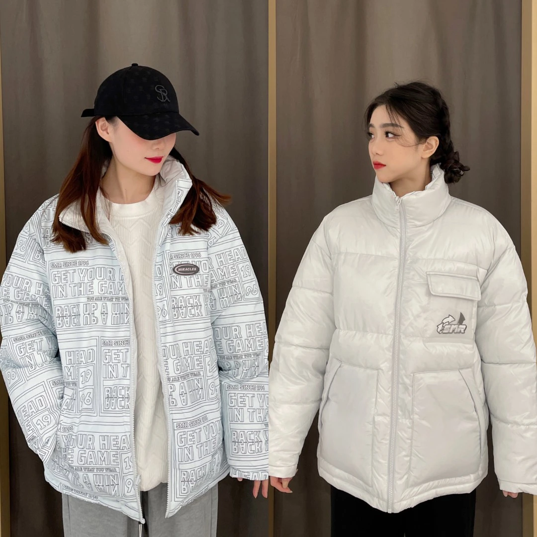 【双面穿棉服】森马棉服oversize潮酷立领满印机能10-9722112104