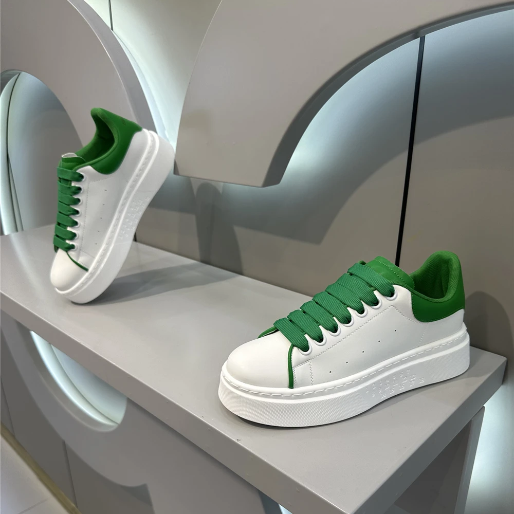 2025春季新款小白鞋时尚经典百搭潮鞋舒适透气厚底低帮男士潮鞋