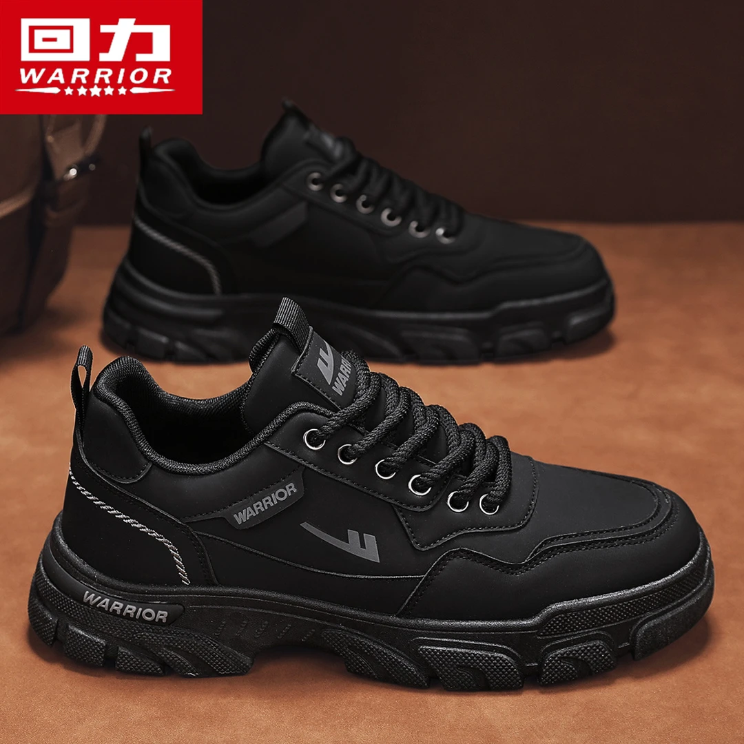 回力男鞋秋季新款休闲运动工装板鞋子男款防滑低帮马丁靴男士棉鞋