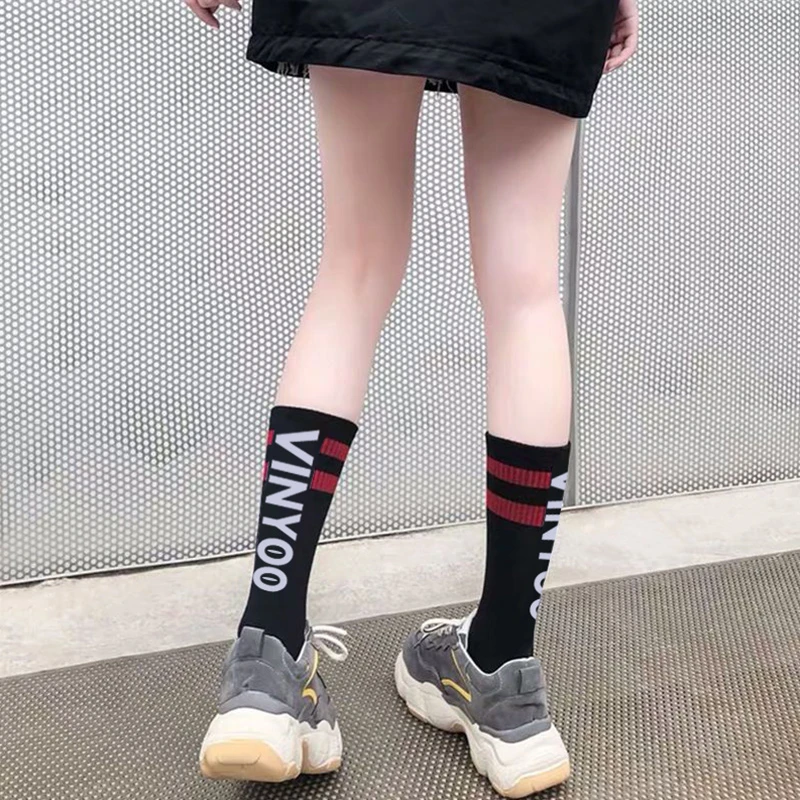 W018【新粉福利】女士精品潮悦长筒潮袜时尚搭配女袜两双装