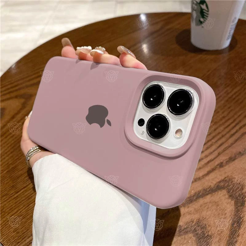 ins优先苹果15Pro简约手机壳14液态硅胶iPhone13全包防摔12黑加仑