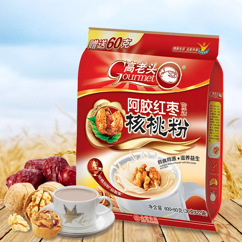 阿胶牛奶红枣核桃粉醇香冲饮代餐学生早餐冲泡即食袋装660g含小袋