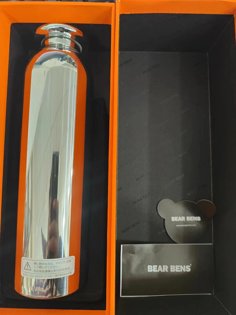 熊B士镜言款保温杯网红ins创意316不锈钢水杯高档大容量运动水杯