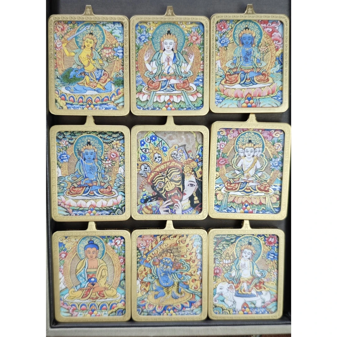 唐卡 八大生肖守护 钛钢材质 工艺画 手工制作