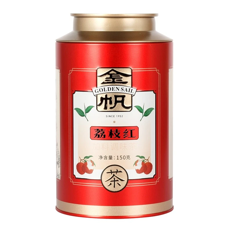 金帆牌果味金奖荔枝红耐泡回甘送礼品袋150g广东红茶