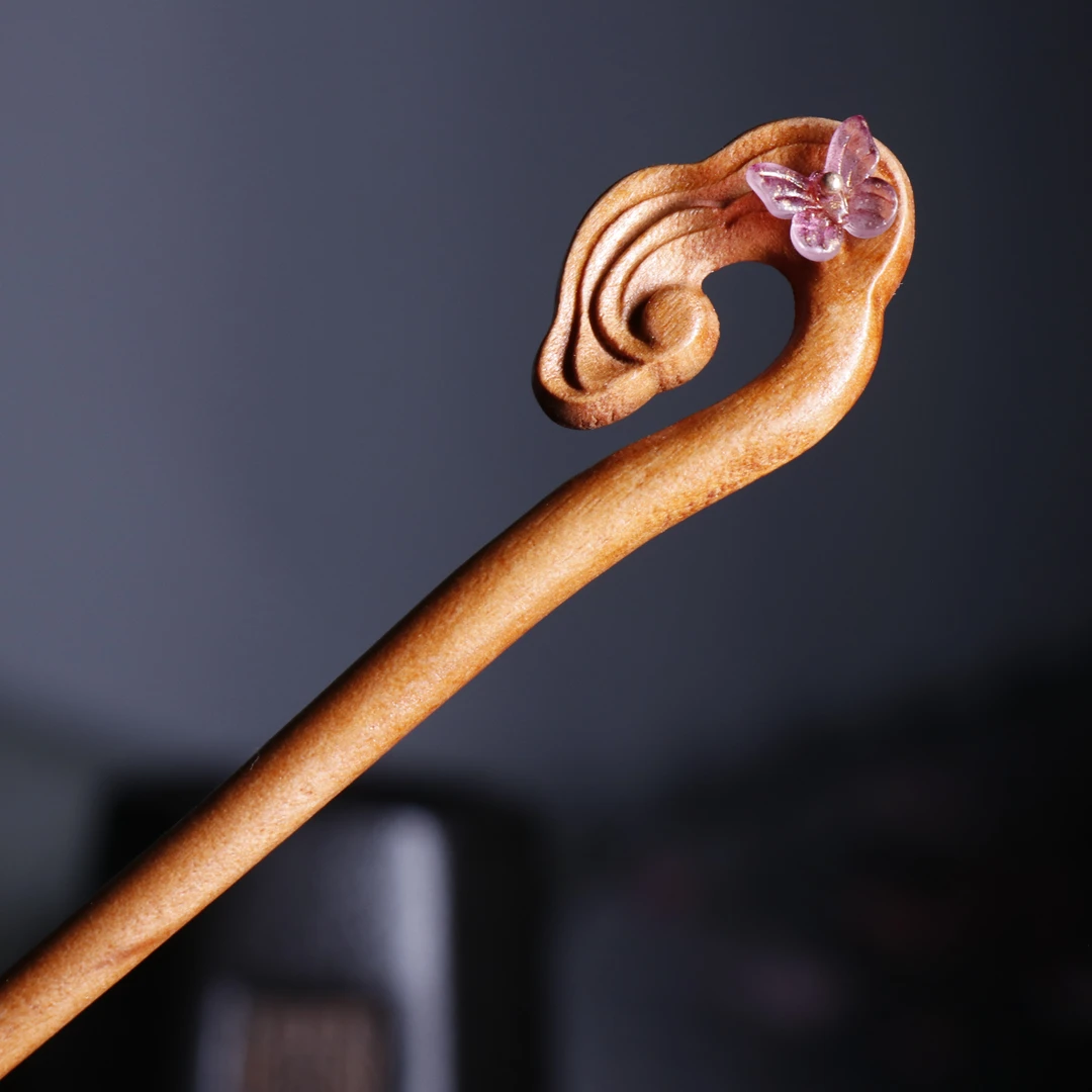 潇筱墨原创手工木制发簪手工艺饰品