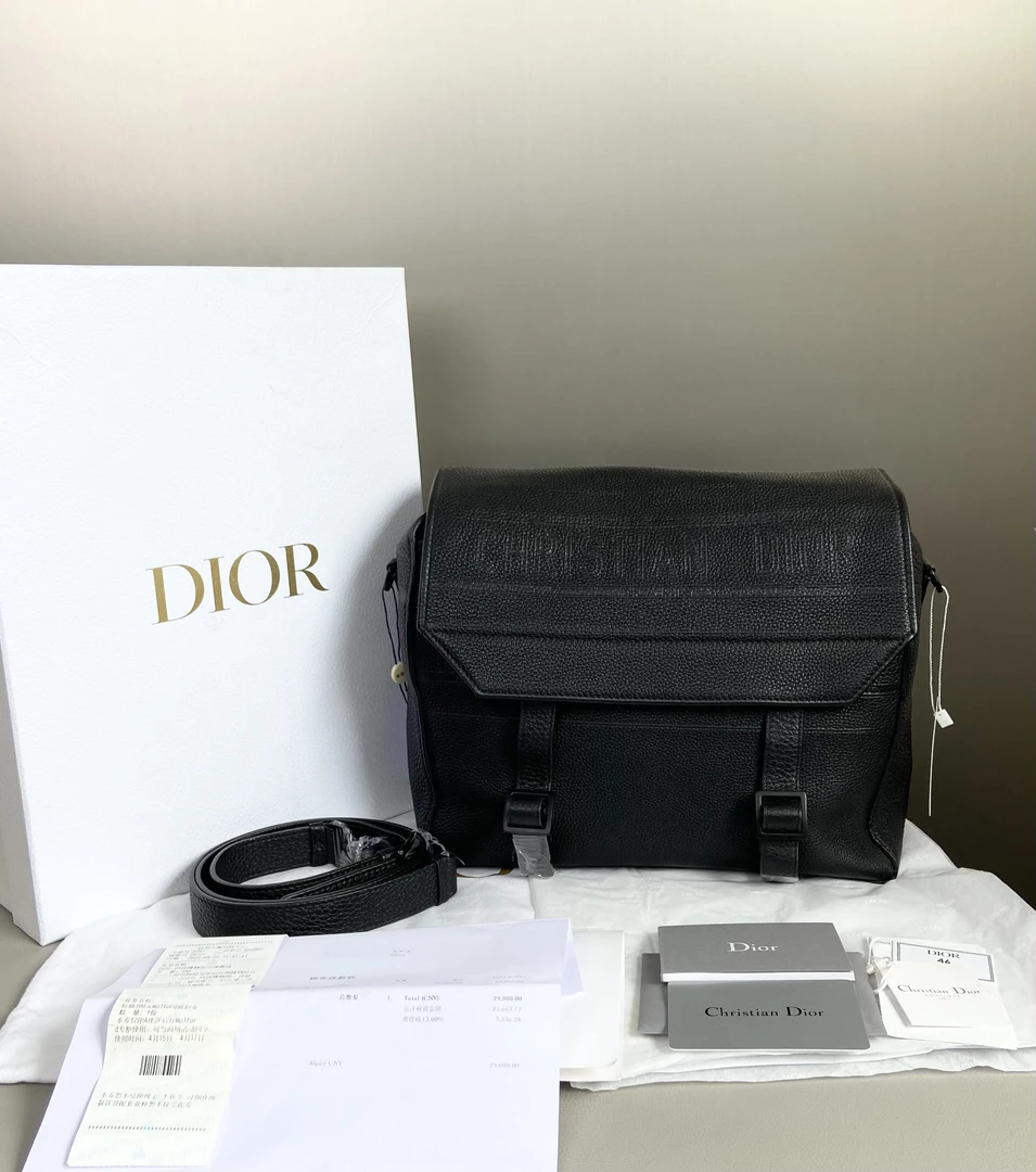 99新 DIOR/迪奥 Camp系列全皮标志logo单肩斜挎包男包