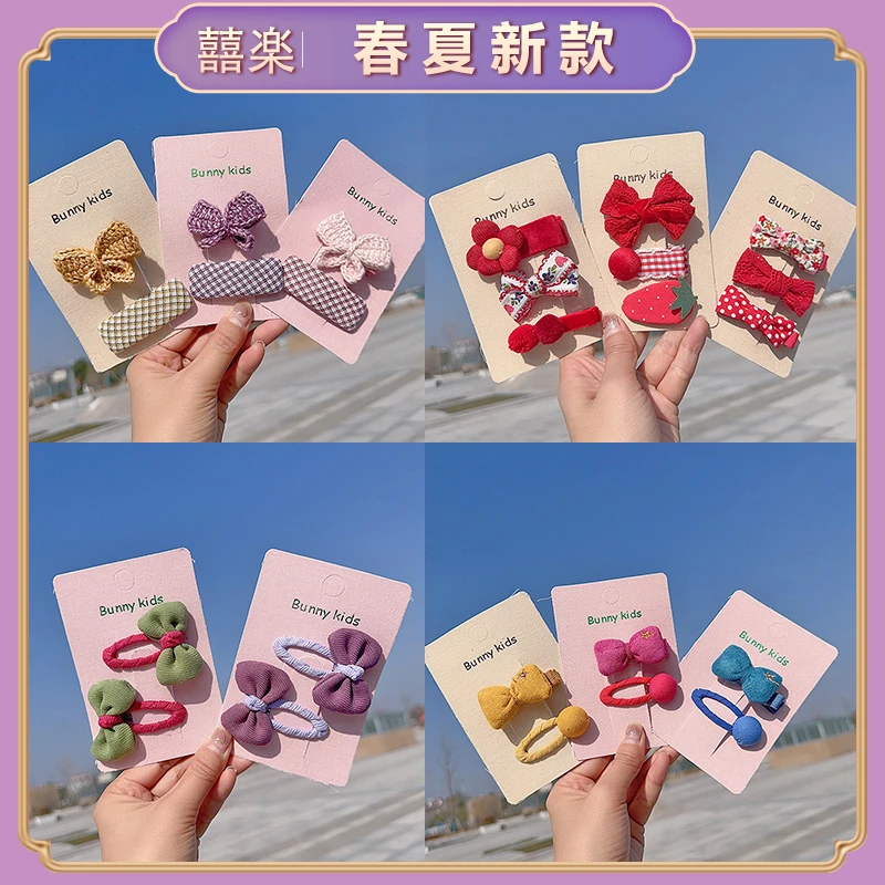 新春发夹韩国儿童发卡女童宝宝节日小夹子头饰后脑勺新春发饰
