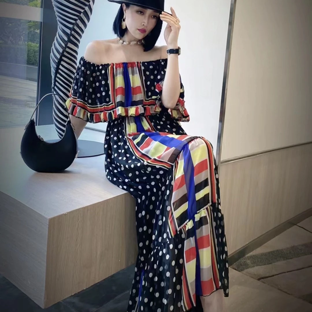 [239-389价格}南油高货福利款连衣裙性感印花度假长裙夏季