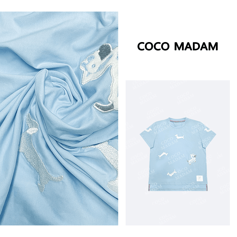 ANNI · Ani-A792 新款圆领短袖小狗刺绣T恤休闲风气质女上衣