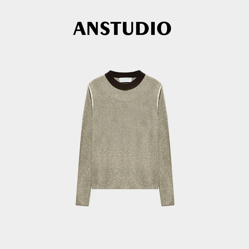 ANNI · Ani-A479秋季新款休闲气质简约长袖打底T恤