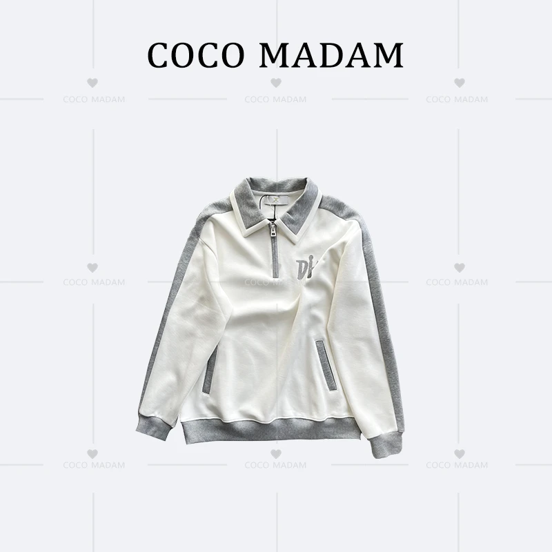 ANNI · Ani-A409春季简约休闲气质百搭翻领套头卫衣