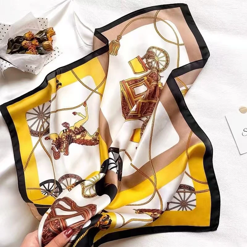 100新款百搭杭州丝绸丝巾70*70#3673