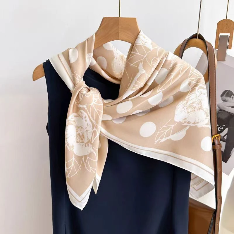 100新款百搭杭州丝绸丝巾110*110#3087