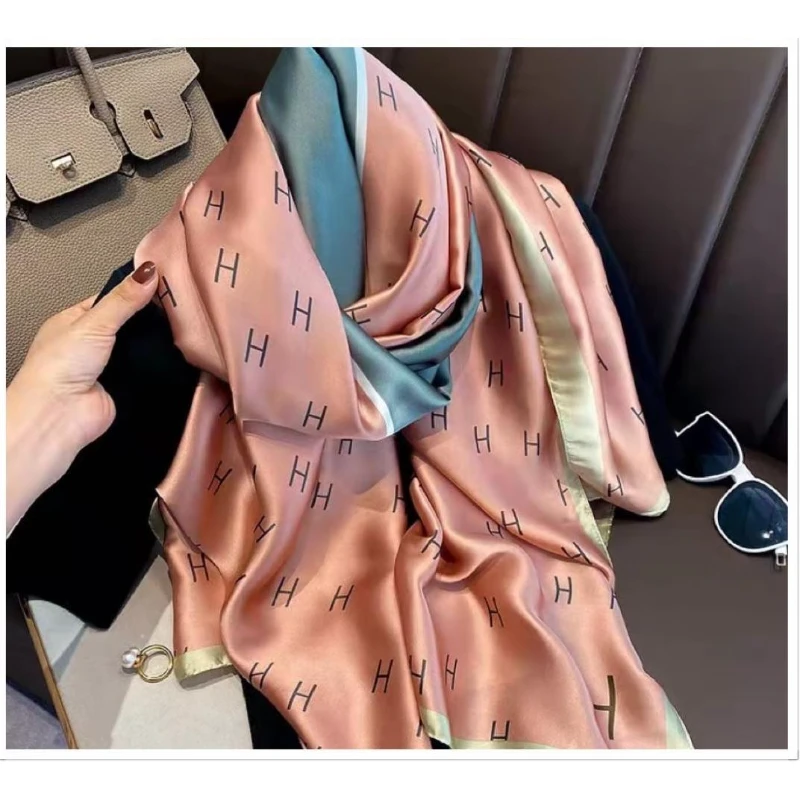 100新款百搭杭州丝绸丝巾90*180#1039