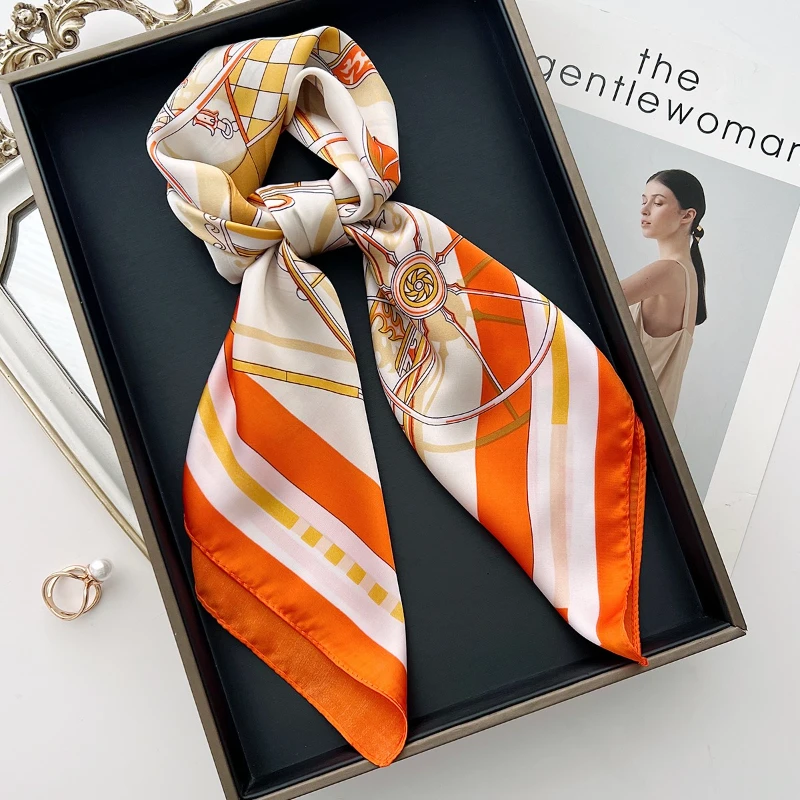 100新款百搭杭州丝绸丝巾70*70#3167