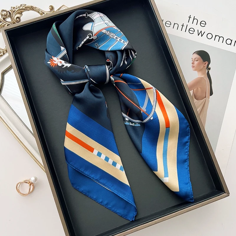 100新款百搭杭州丝绸丝巾70*70#3003