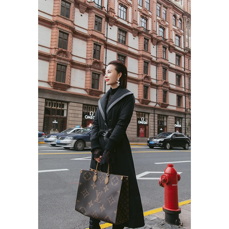 【RZ】高订拼皮长款羽绒服