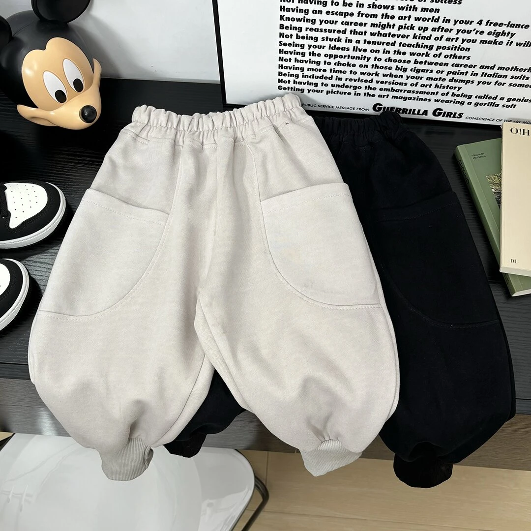 儿童男女同款韩版个性秋季新款休闲时尚宽松束脚裤百搭潮流1-15岁