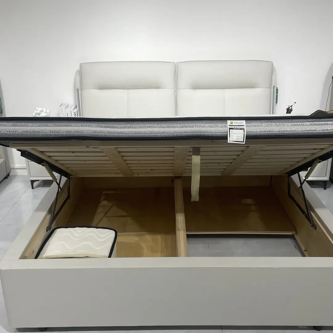 6606   新款皮床高箱双抽简约主卧婚床现代轻奢软包床双人床