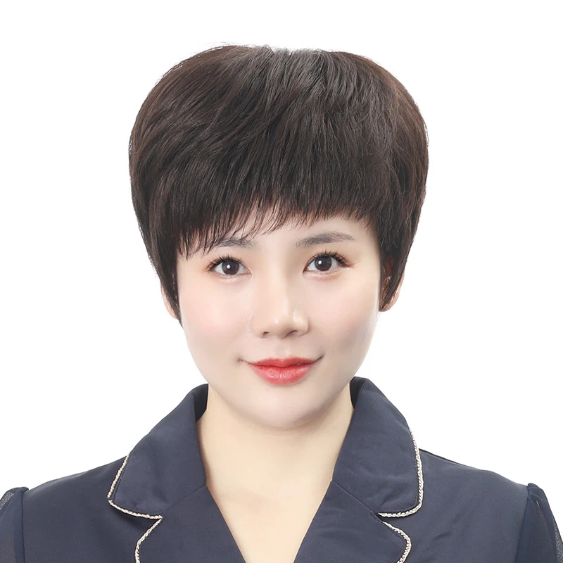 【真发头套】许昌假发真发全头套妈妈假发女整顶蓬松女士时尚透气