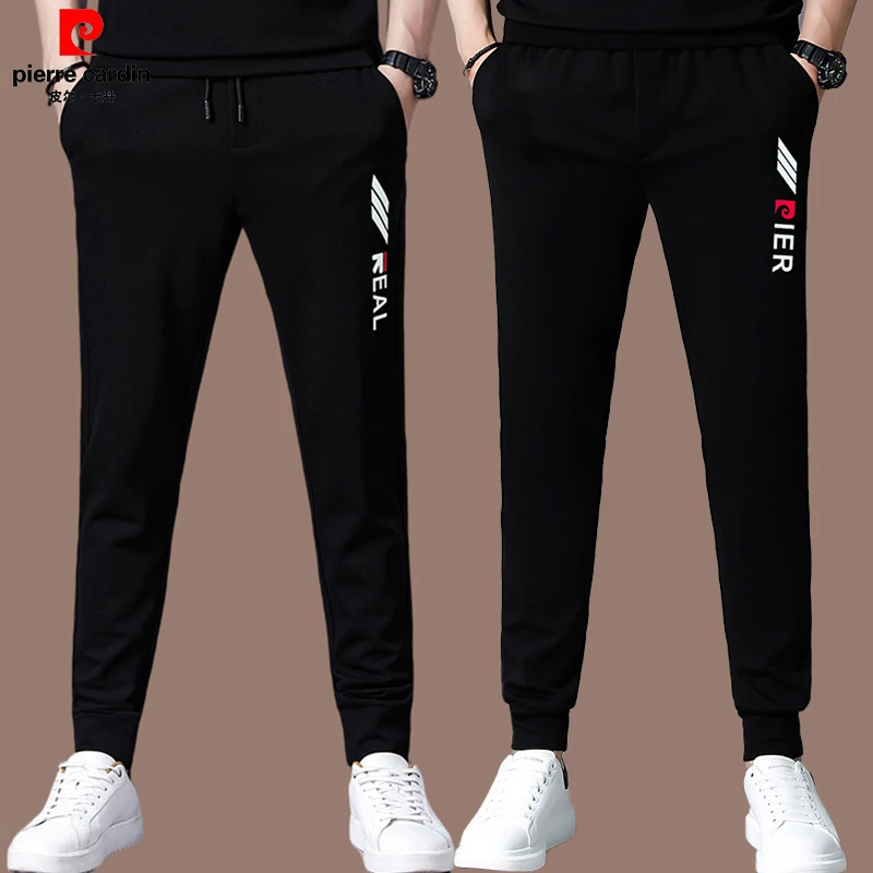 【皮尔卡丹官方正品】夏季桑蚕丝休闲裤男薄款运动裤卫裤男装长裤子