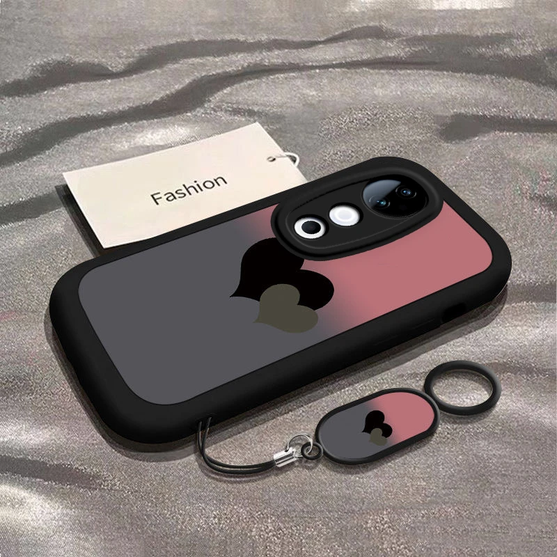 渐变爱心适用vivos19手机壳s18/s17新款s16pro可爱s15e硅胶s12全