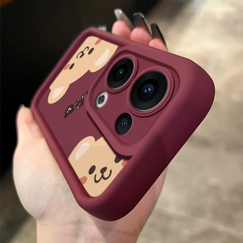 适用opporeno13手机壳全包可爱opporeno13pro硅胶卡通红色reno13p