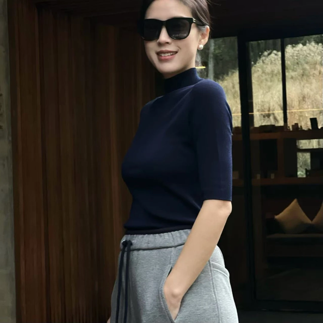 IMLINCONTE【东方气质】100支美丽诺精纺羊毛半袖打底衫XL42ZZ251