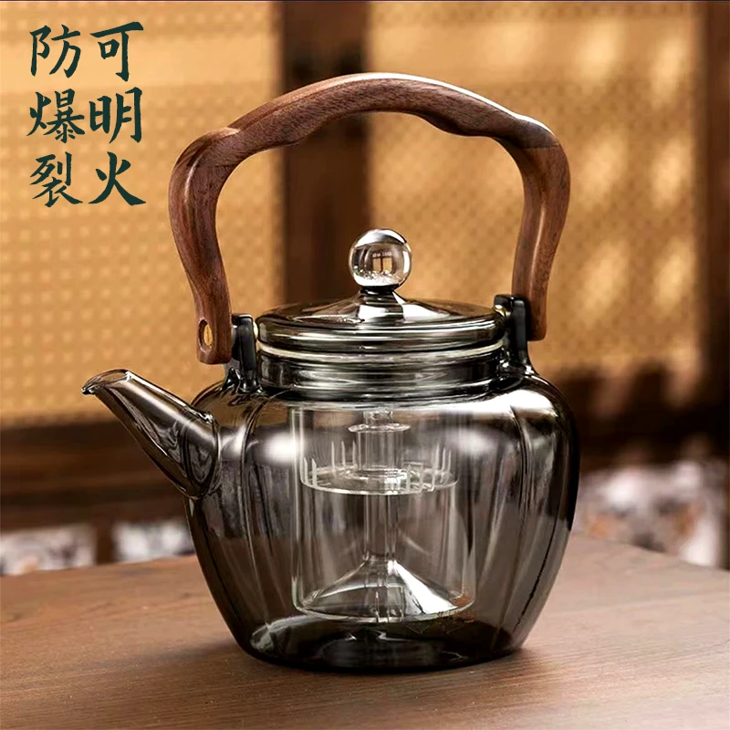 【开播福利】木把提樑茶壶套装大容量烧水泡茶壶