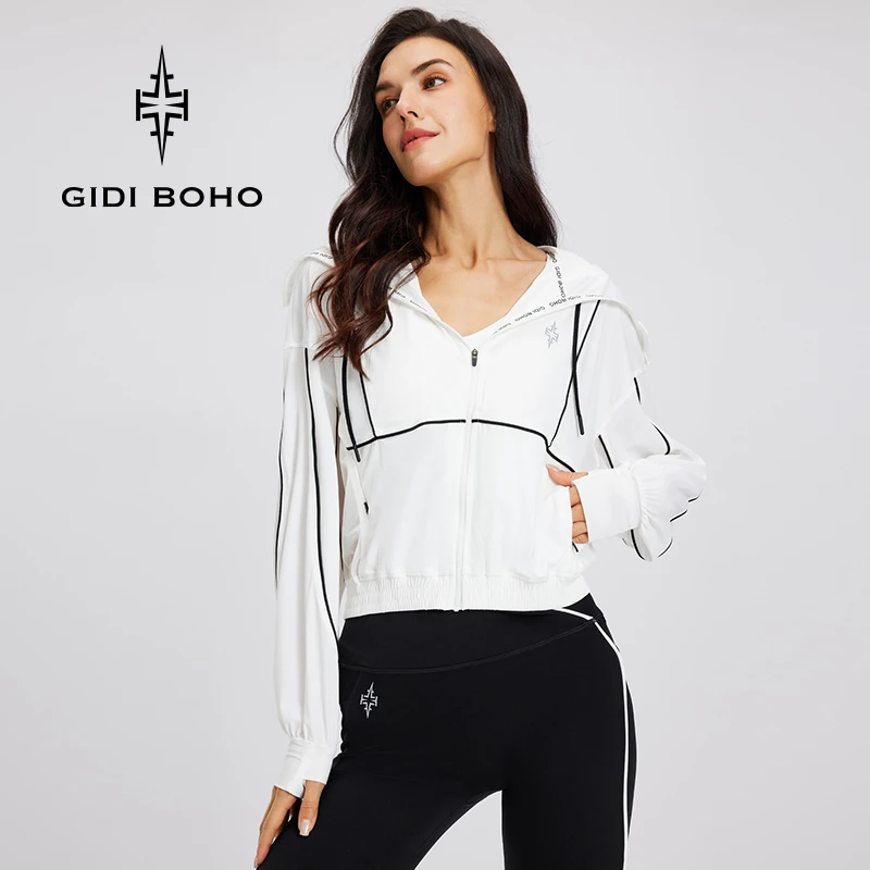 GIDI BOHO/极地薄荷防晒服2025新款夏季长袖连帽运动户外外套透气