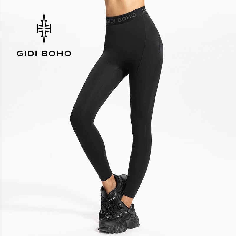 GIDI BOHO/极地薄荷初秋户外运动提臀速干弹力训练健身瑜伽长裤女