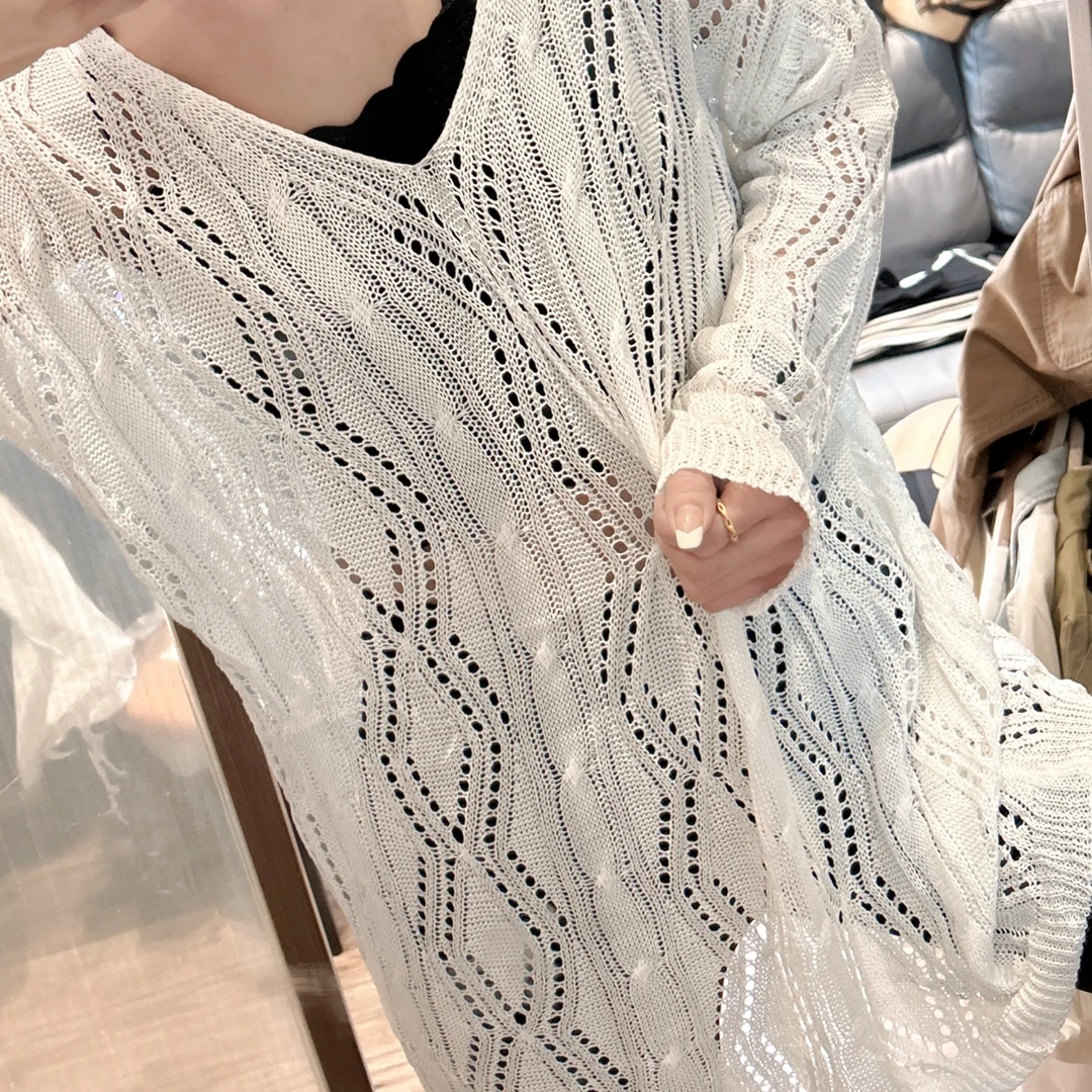 大版镂空长款防晒衣