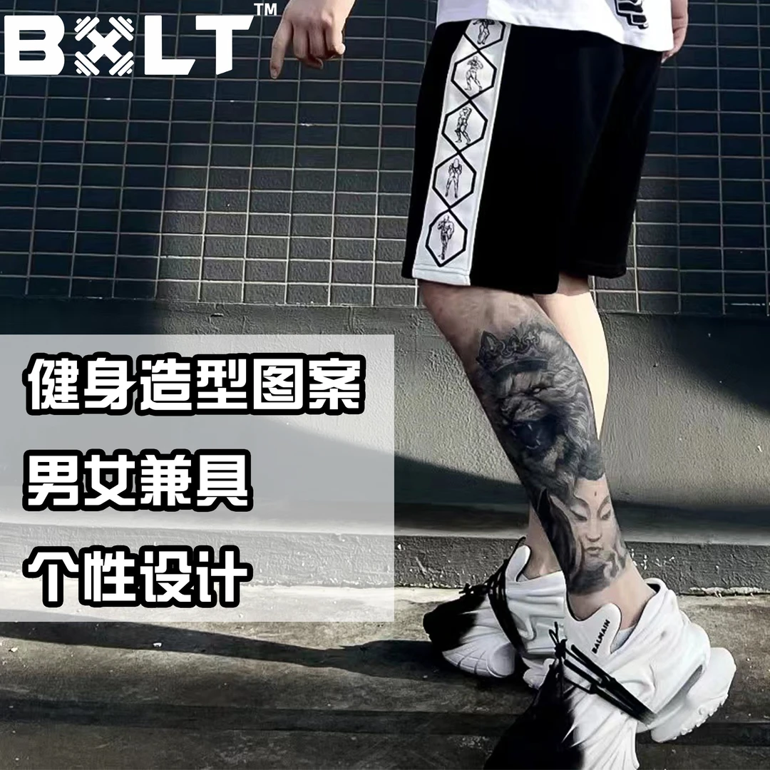 BXLT造型拼接短裤比基尼古典造型宽松运动百搭潮流休闲夏季薄款