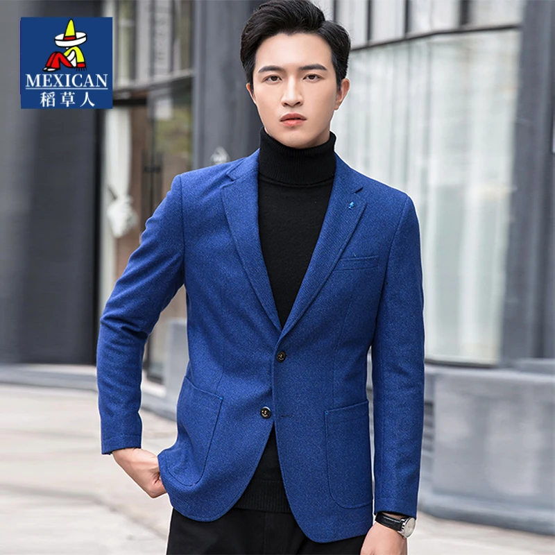 【断码福利羊毛西服】西服男休闲修身西装外套男士小西装男正装上衣