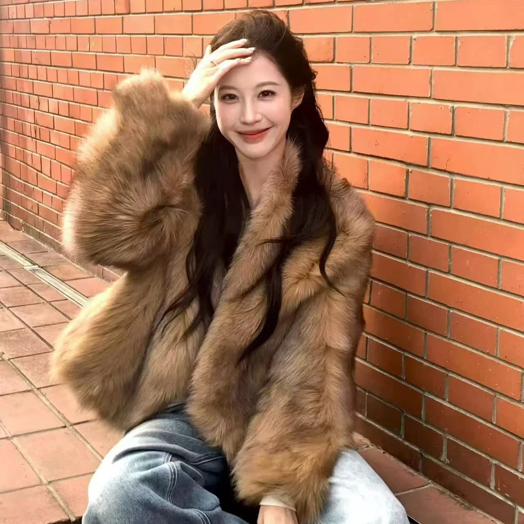 2024秋冬新款美拉德毛毛外套短款高级感轻奢气质显瘦网红爆款