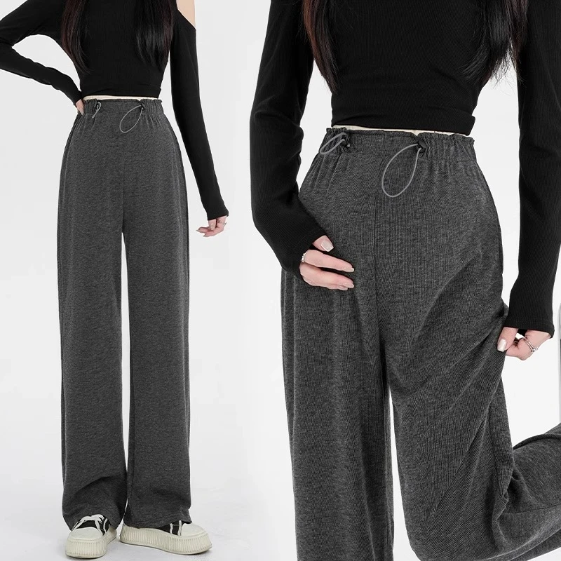 孕妇裤子春秋外穿休闲阔腿裤秋季小个子无托腹直筒糯米裤孕妇秋装