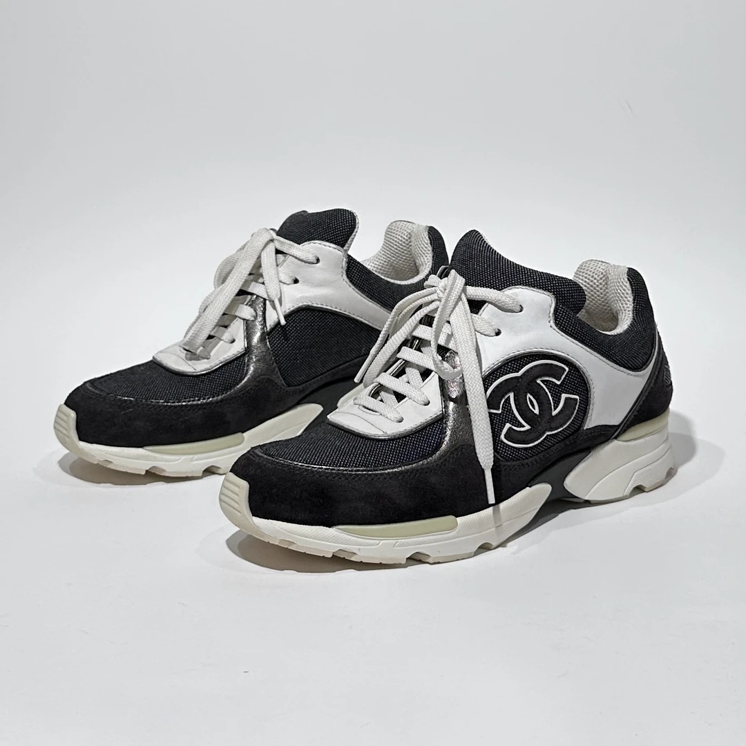 35码/98新/Chanel/香奈儿 黑灰时尚运动鞋/ML1079