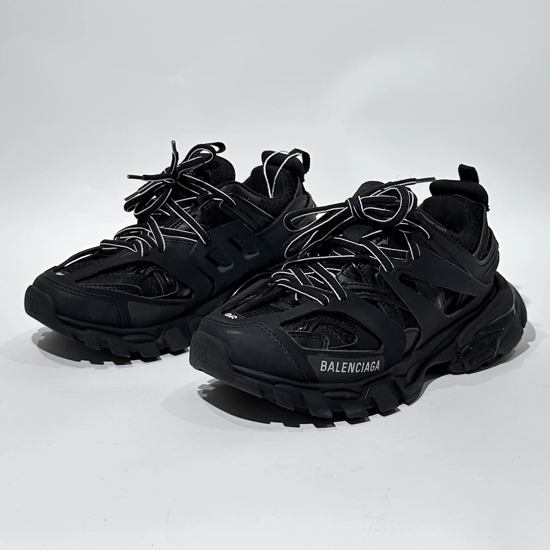 95新 Balenciaga/巴黎世家 36码 Track 黑色时尚老爹鞋/ML80074