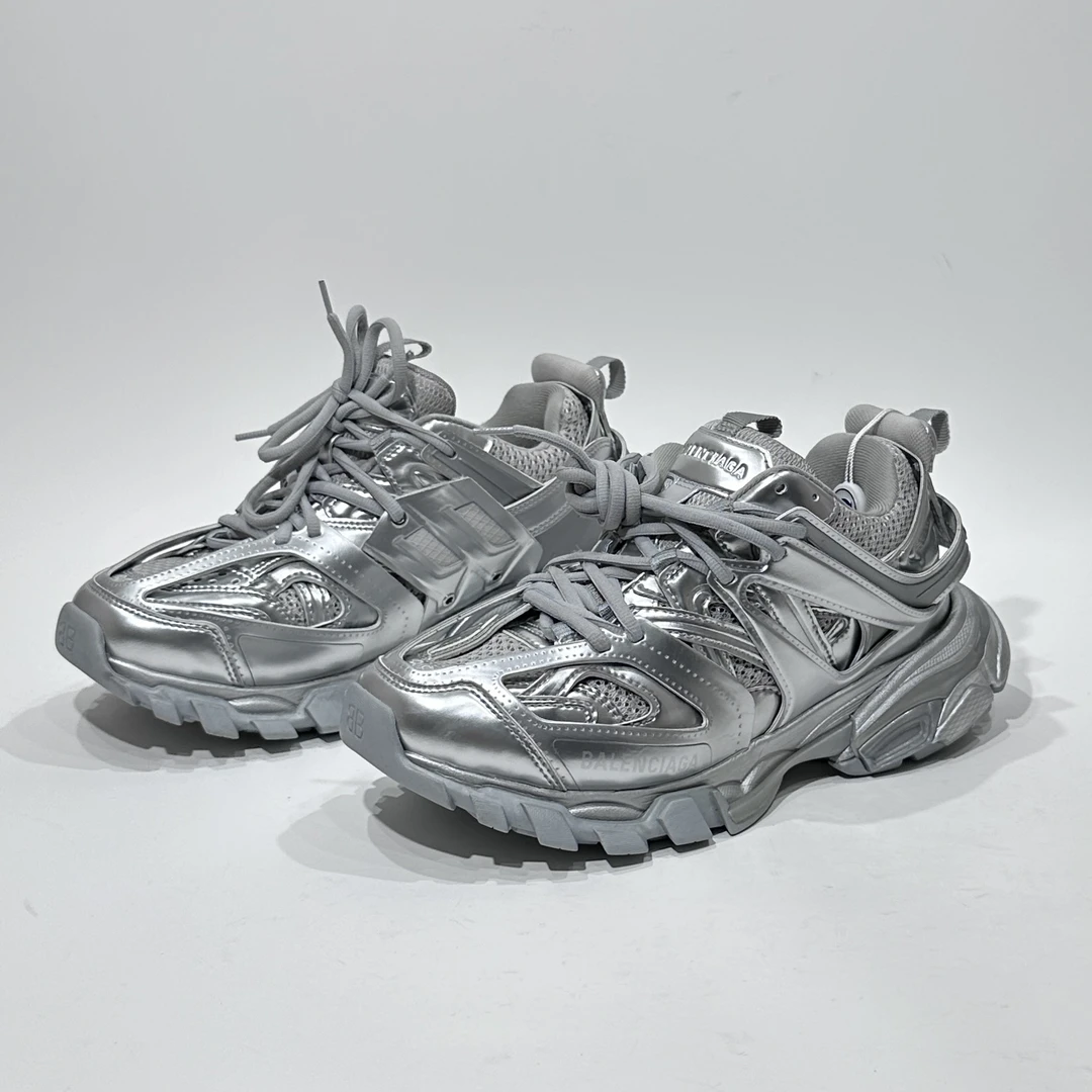 38码/98新/Balenciaga/巴黎世家 Track 银色时尚老爹鞋/ML01312