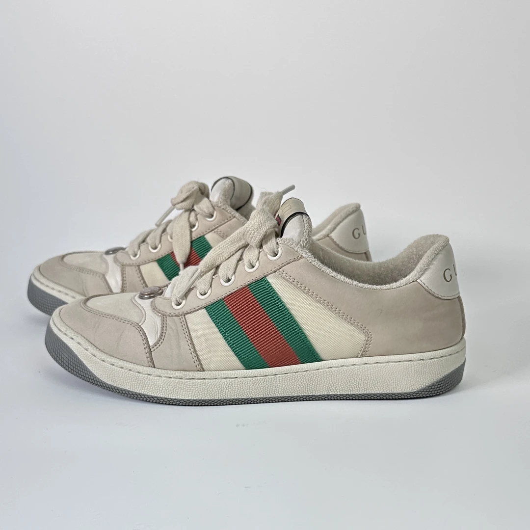36.5码/95新/Gucci/古驰 白尾脏脏鞋/ML0059