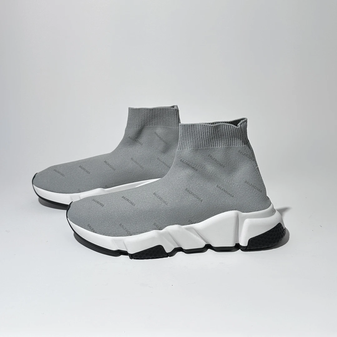 37码/全新未使用/Balenciaga/巴黎世家 灰色弹幕袜子鞋/ML0379