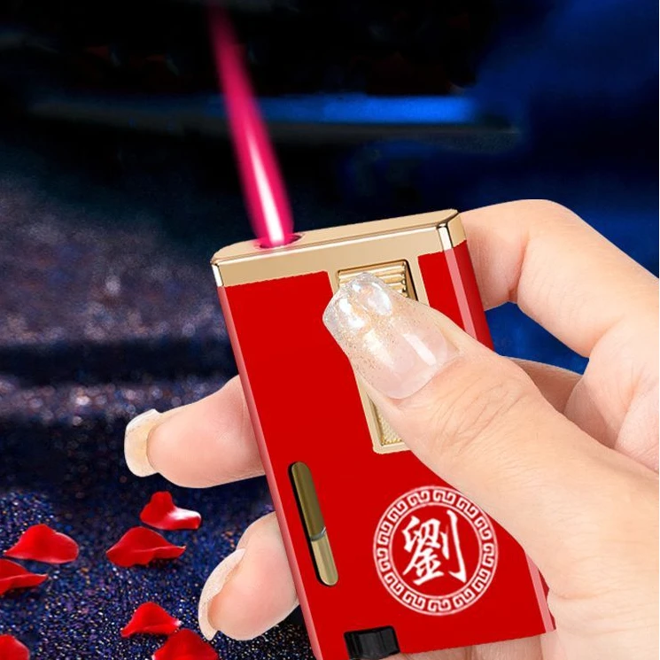 网红高颜值粉焰渐变防风打火机金属高档个性定制情人节送男友礼物