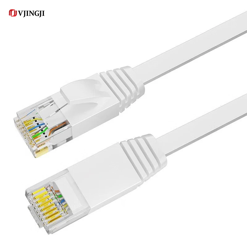 靖技工程级CAT6类网线 家用千兆宽带专用网线专用网线白色网线1米